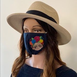 FRIDA MEXICAN EMBROIDERED FACE MASK.